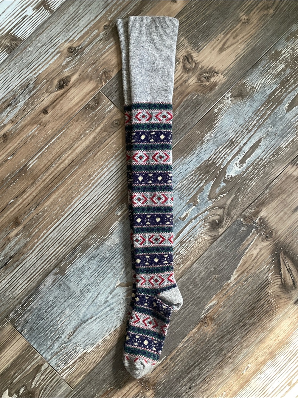 🦋Rare Vintage🦋Free People🦋Fair Isle Thigh High Socks - Picture 6 of 8